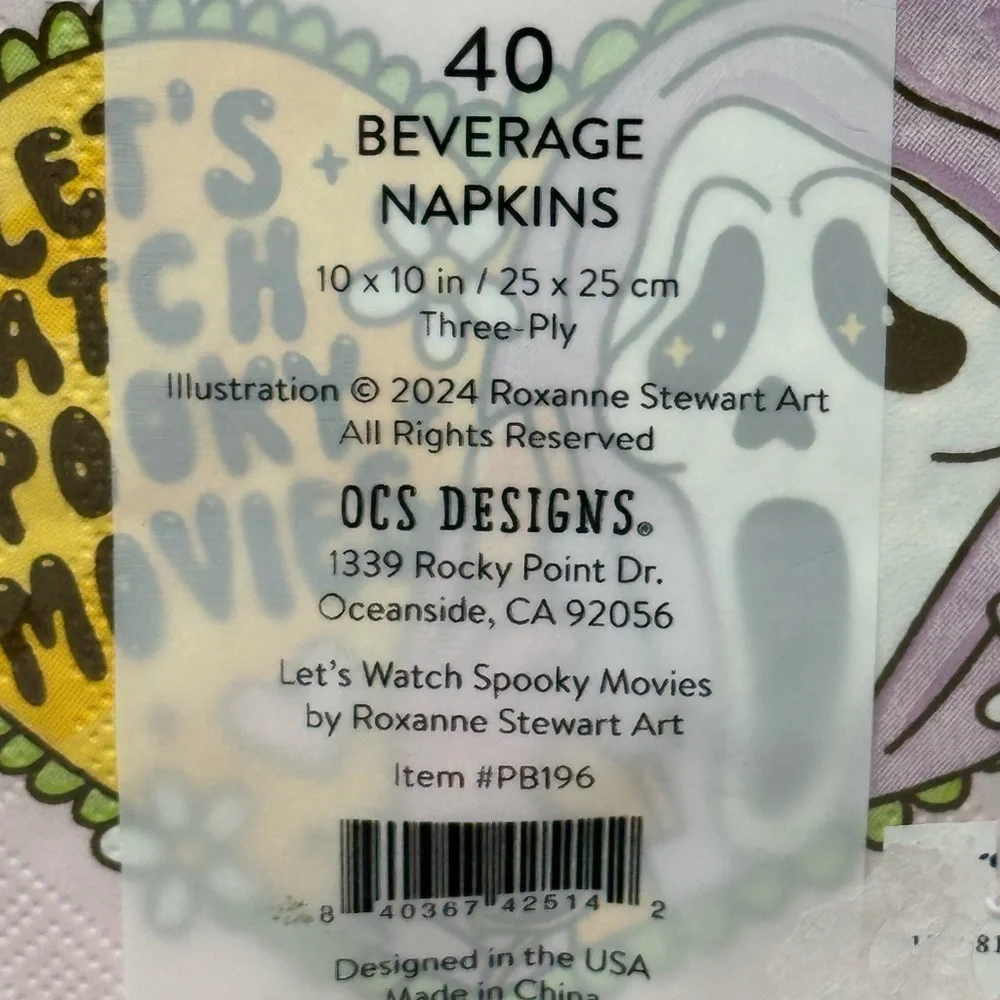 Spooky Movie Night Party Napkins